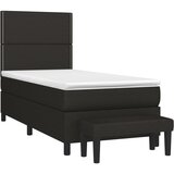 Box spring krevet s madracem crni 80 x 200 cm od tkanine | shoptok.hr