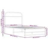 vidaXL Okvir kreveta bez madraca smeđa boja hrasta 90 x 200 cm drveni | shoptok.hr