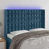  LED uzglavlje tamnoplavo 147x16x118/128 cm baršunasto | shoptok.hr