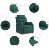  Naslonjač od tkanine tamnozeleni | shoptok.hr