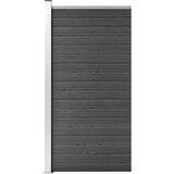 vidaXL Panel za ogradu WPC 95 x 186 cm crni | shoptok.hr