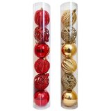  Kuglice za bor 3 cm crvene i zlatne – božićna dekoracija ✨ Zlatna | shoptok.hr