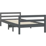  Za krevet sivi 90 x 200 cm od masivne borovine | shoptok.hr