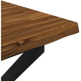  80 x 80 x 75 cm Čvrsto drvo akacije Prirodna i crna Četvrtasti | shoptok.hr