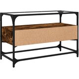 TV ormarić sa staklenom površinom boja hrasta 80x35x51cm drveni | shoptok.hr