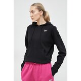Reebok Dukserica za žene, boja: crna, s kapuljačom, s aplikacijom | shoptok.hr