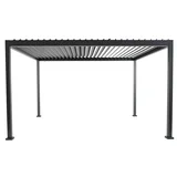 Milos Paviljon z lamelami (Š x G: 386 x 294 cm, Barva ogrodja: Antracit, Aluminij)