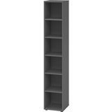 eurokraft pro RENATUS - Regal, VxŠ 2154 x 400 mm, 2 polici, grafitne barve | Shoptok.si