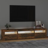 TV ormarić s LED svjetlima boja dimljenog hrasta 195x35x40 cm | shoptok.hr