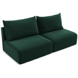 Makamii Temno zelena žametna raztegljiva/s prostorom za shranjevanje sedežna garnitura 216 cm Kalena – | Shoptok.si