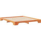  Krevet s daskama s pohranom Smeđa 180 x 220 cm Masivna borovina | shoptok.hr