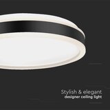 LED plafonsko svetlo LED/18W/230V 4000K, prečnik 35 cm, crno | Eponuda.com