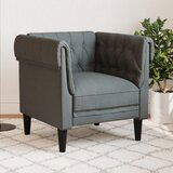 The Living Store Fotelj chesterfield temno siva tkanina - Chesterfield Fotelj, (21836562) | Shoptok.si