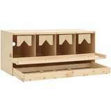 Gnijezdo za nesilice s 4 odjeljka 106x40x45 cm masivna borovina | shoptok.hr
