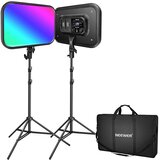 Neewer RGB168 RGB LED STUDIO KIT, DVE 60W 2500-8500K SIJALKI + STOJALA, (5000291880) Cene