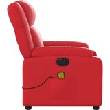 vidaXL Električni masažni naslanjač rdeče umetno usnje | Shoptok.si