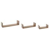 Five zidna polica 3 kom 22x10x7, 32x10x8,5, 42x10x10cm mdf natural ( 138955c ) | ePonuda.com