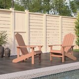 vidaXL Vrtni stoli Adirondack 2 kosa HDPE rjavi Cene