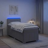  Boxspring krevet s madracem Svjetlosiva 90 x 200 cm Tkanina - Svjetlosiva 90 x 200 cm Dizajn linija | shoptok.hr
