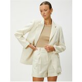 Koton Pocket Flap Linen Blend Blazer Jacket Cene