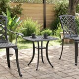  Vrtni stol crni 53 x 53 x 53 cm od lijevanog aluminija | shoptok.hr
