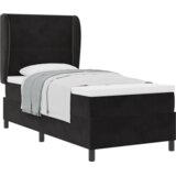 Box Spring postelja z vzmetnico črna 90x190 cm žamet, (22052296) | Shoptok.si