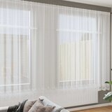  Čipkasta zavjesa sa zavjesama Bijelo 200 x 1200 cm Poliester | shoptok.hr