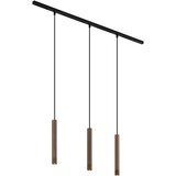 QAZQA Modern railsysteem met 3 hanglampen brons 1-fase - Slimline Keno Cene