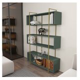 Hanah home Bruti Zeleno-zlatna polica za knjige 120x180x29,6 cm, zelena | Eponuda.ba