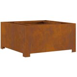 vidaXL Vremensko odporna jeklena zlitina/Rjava 80 x 80 x 40 cm Vzdržljivo | Shoptok.si