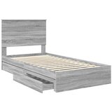  Krevet s od storage Siva Sonoma 100 x 200 cm Konstruirano drvo | shoptok.hr