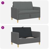 SOFA s pohranom Tamnosiva 122 x 78 x 87 cm Poliester | shoptok.hr