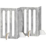  Preklopna ogradica za kućne ljubimce 4 pcs Betonsko Siva | shoptok.hr