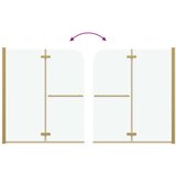  Ograda za tuš Zlatno 120 x 140 cm ESG staklo i aluminij | shoptok.hr