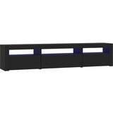 Maison Chic TV omarica - TV stojalo - Televizijska omarica z LED lučkami črna 195x35x40 cm, (21701286) | Shoptok.si