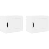 vidaXL Stenska kuhinjska omarica s polico 2 pcs Visok sijaj bela | Shoptok.si