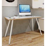 P & B PISALNA MIZA kovina, leseni material bela, medeni hrast | Shoptok.si