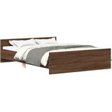  Okvir kreveta s uzglavljem i podnožjem boja hrasta 120x200 cm | shoptok.hr