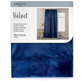 Restilo Modra žametna zavesa AmeliaHome Velvety Royal, 245 x 140 cm | Shoptok.si