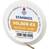 Spajkalna žica (žica za spajkanje) Spajka-Ex širina 0\,5 mm\, vsebnost koluta 1\,6 m Solder-Ex odspajkalna pletenica Dolžina 1.6 m, (20428476)