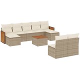  10-dijelni set vrtnih sofa s jastucima bež od poliratana | shoptok.hr