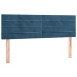 Maison Chic Posteljno vzglavje - Vzglavna omarica 2 kosa temno modro 72x5x78/88 cm žamet, (22077175) Cene