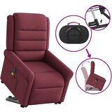  Električni masažni naslonjač na podizanje od tkanine boja vina | shoptok.hr