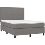  Krevet box spring s madracem LED tamnosivi 140x190 cm tkanina | shoptok.hr