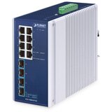  PLANET IP30 Industrial 8-Port Unmanaged Gigabit Ethernet (10 /100 /1000) Aluminium, Blue | shoptok.hr