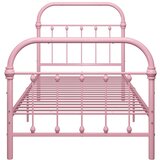  Okvir za krevet ružičasti metalni 100 x 200 cm | Shoptok.si
