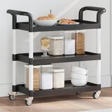 vidaXL 3-nadstropni voziček črn 77x34x72 cm aluminij | Shoptok.si