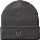 Calvin Klein Jeans Kape Ck Fine Rib Beanie Siva Cene
