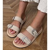 D/CEO Beige sandals with straps and rhinestones on buckles Lalis | ePonuda.com