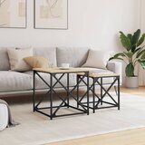  Uklapajući stolići za kavu 2 kom boja hrasta konstruirano drvo | shoptok.hr